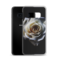 White Rose on Black Samsung Case by Design Express