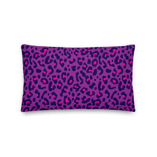 20×12 Purple Leopard Print Premium Pillow by Design Express