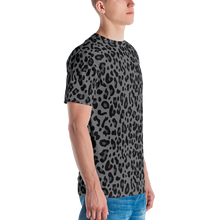 Grey Leopard Print Men's T-shirt by Design Express
