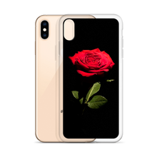 Red Rose on Black iPhone Case by Design Express