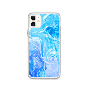 iPhone 11 Blue Watercolor Marble iPhone Case by Design Express