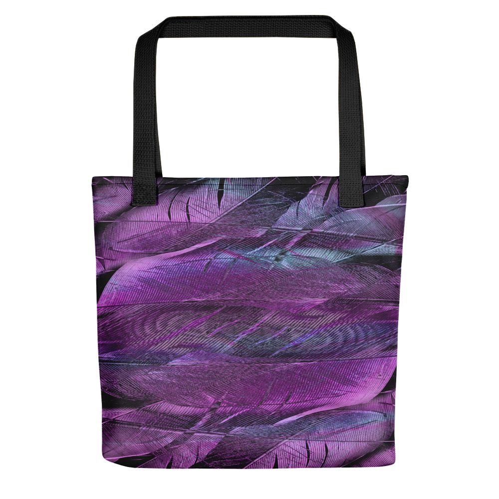 Default Title Purple Feathers Tote Bag by Design Express