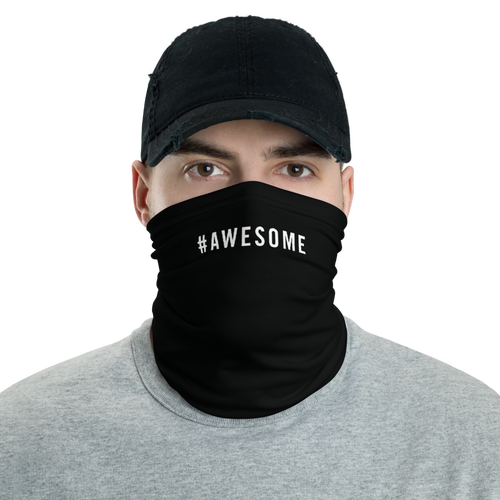 Default Title #AWESOME Hashtag Neck Gaiter Masks by Design Express