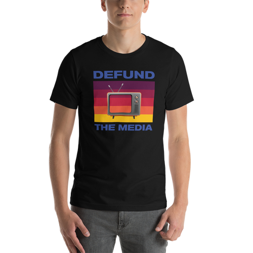 Black / XS Defund The Media Color Unisex T-Shirt by Design Express