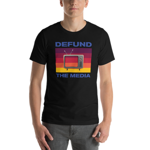 Black / XS Defund The Media Color Unisex T-Shirt by Design Express