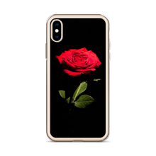 Red Rose on Black iPhone Case by Design Express