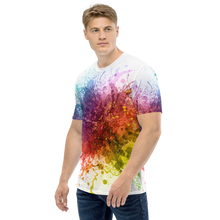 Rainbow Paint Splash Men's T-shirt by Design Express