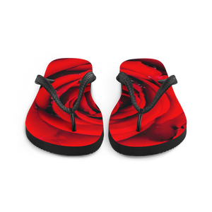 Fresh Red Rose Flip-Flops by Design Express