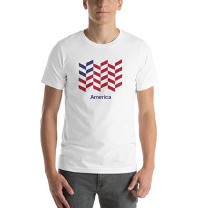 White / S America "Barley" Short-Sleeve Unisex T-Shirt by Design Express