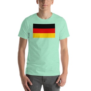 Heather Mint / S Germany Flag Short-Sleeve Unisex T-Shirt by Design Express
