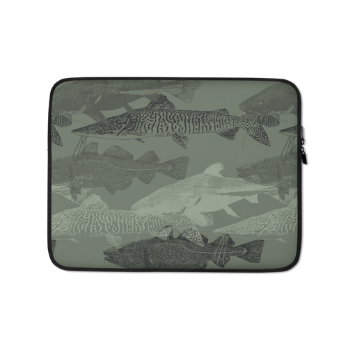 13 in Army Green Catfish Laptop Sleeve by Design Express