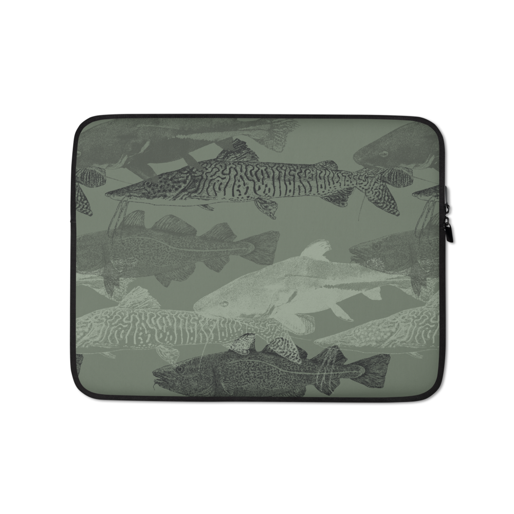 13 in Army Green Catfish Laptop Sleeve by Design Express