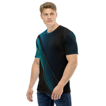 Blue Black Feathers Men's T-shirt by Design Express