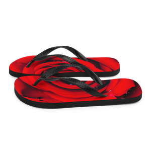 Fresh Red Rose Flip-Flops by Design Express