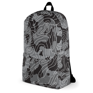 Grey Black Camoline Backpack by Design Express