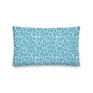 Teal Leopard Print Premium Pillow by Design Express