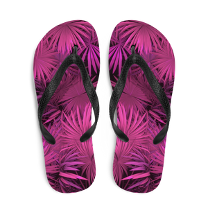 Pink Palm Flip-Flops by Design Express