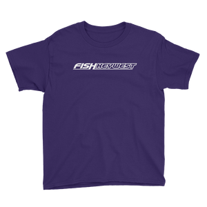 Purple / XS Fish Key West Youth Short Sleeve T-Shirt by Design Express