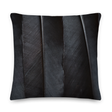 Black Feathers Square Premium Pillow by Design Express