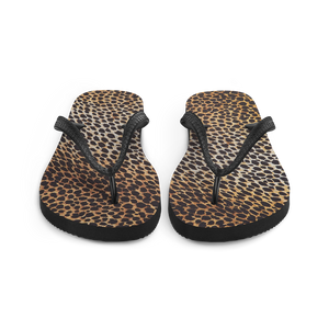 Leopard Brown Pattern Flip-Flops by Design Express