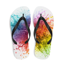 Rainbow Paint Splash Flip-Flops by Design Express