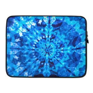 15 in Psychedelic Blue Mandala Laptop Sleeve by Design Express