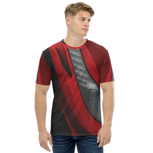 XS Red Automotive Men's T-shirt by Design Express