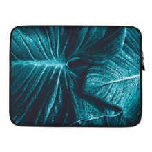 15 in Turquoise Leaf Laptop Sleeve by Design Express