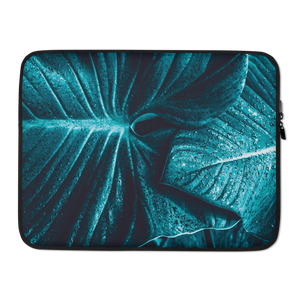 15 in Turquoise Leaf Laptop Sleeve by Design Express