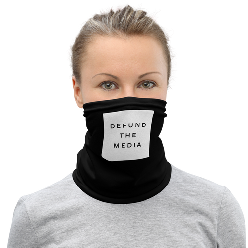 Default Title Defund The Media Square Black Neck Gaiter by Design Express