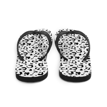 Black & White Leopard Print Flip-Flops by Design Express