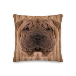 18×18 Shar Pei Dog Premium Pillow by Design Express