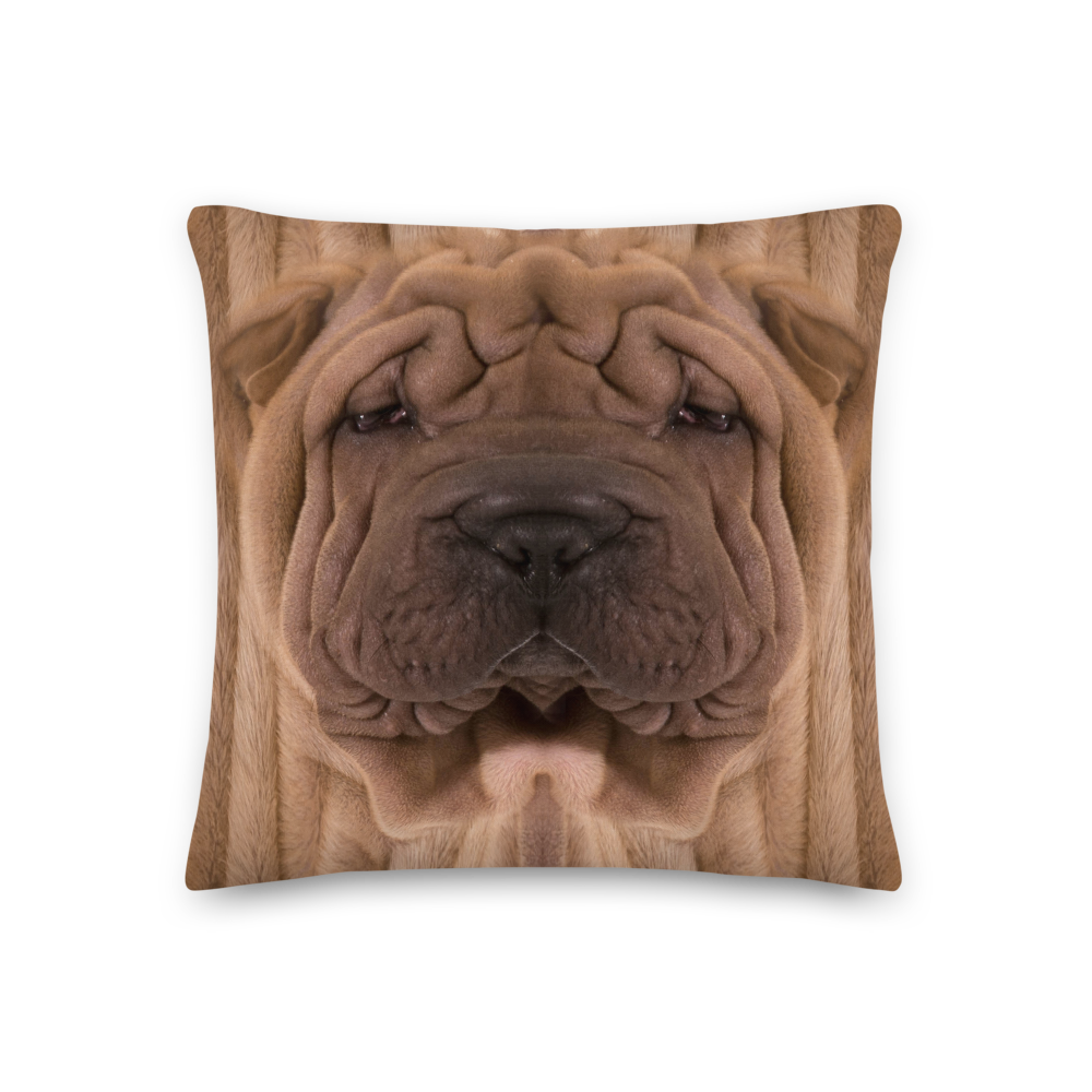 18×18 Shar Pei Dog Premium Pillow by Design Express