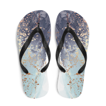 Soft Blue Gold Flip-Flops by Design Express