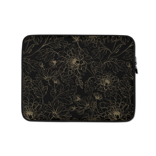 13 in Golden Floral Laptop Sleeve by Design Express