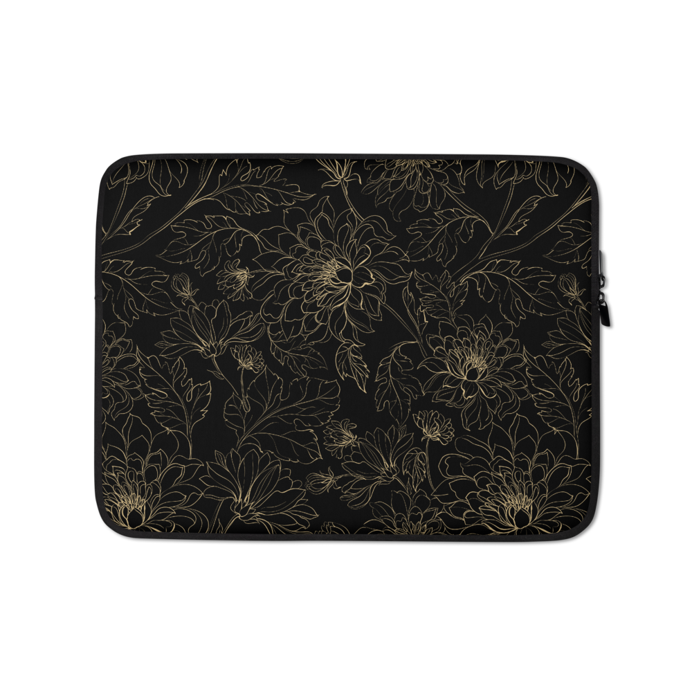13 in Golden Floral Laptop Sleeve by Design Express