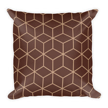 Default Title Diamonds Brown Square Premium Pillow by Design Express