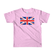 Pink / 2yrs United Kingdom Flag "Solo" Short sleeve kids t-shirt by Design Express