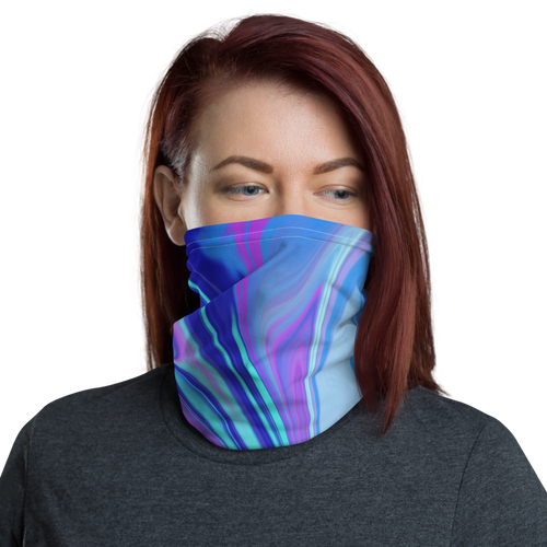 Default Title Purple Blue Watercolor Neck Gaiter Masks by Design Express