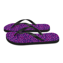 Purple Leopard Print Flip-Flops by Design Express