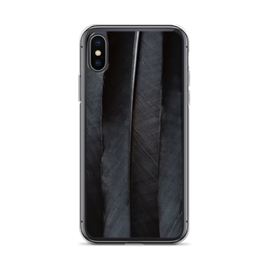 iPhone X/XS Black Feathers iPhone Case by Design Express