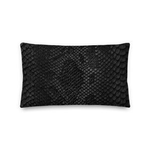 Black Snake Skin Rectangle Premium Pillow by Design Express