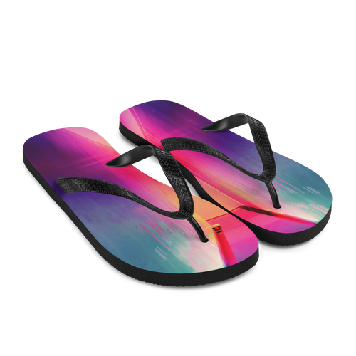 Multicolor Hallway Background Flip-Flops by Design Express