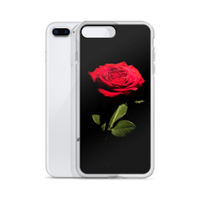 Red Rose on Black iPhone Case by Design Express