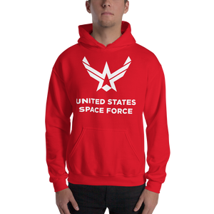 Red / S United States Space Force "Reverse" Hooded Sweatshirt by Design Express