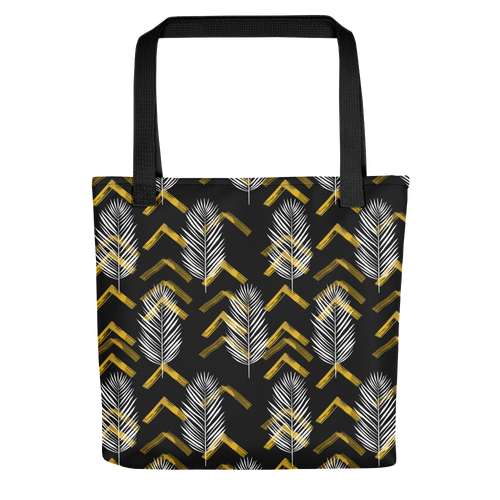 Default Title Tropical Leaves Pattern Tote bag by Design Express