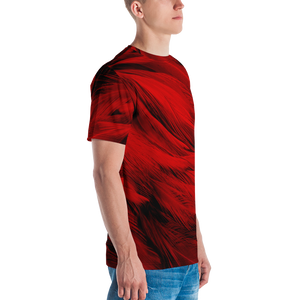 Red Feathers Men's T-shirt by Design Express