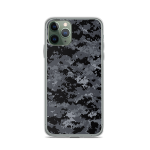 iPhone 11 Pro Dark Grey Digital Camouflage Print iPhone Case by Design Express