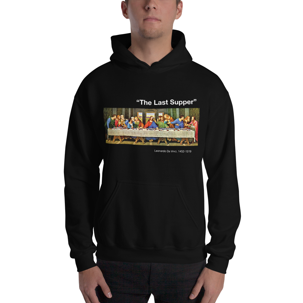 S The Last Supper Unisex Black Hoodie by Design Express