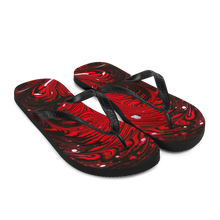 Black Red Abstract Flip-Flops by Design Express